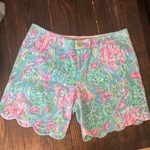 Lilly Pulitzer Pink and Blue Floral Women's Shorts